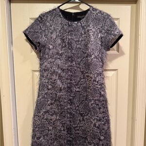Banana Republic Textured Black and Gray Mini Dress